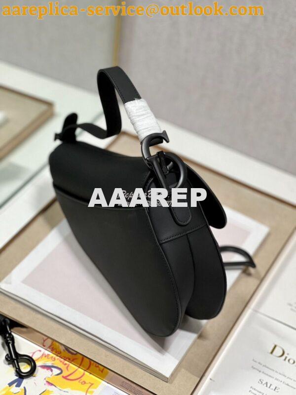 Replica Dior Saddle Bag With Strap Ultra Matte Calfskin M0455 Black 6