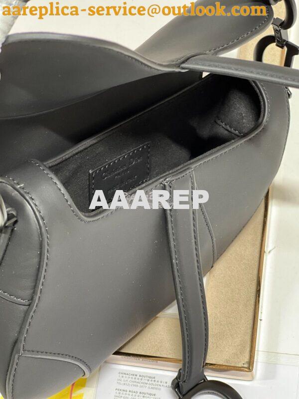 Replica Dior Saddle Bag With Strap Ultra Matte Calfskin M0455 Black 14