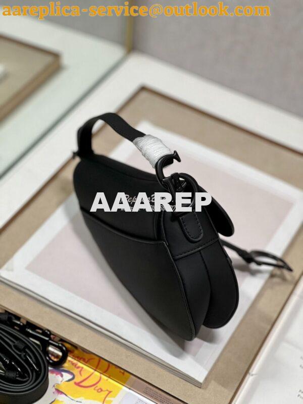 Replica Dior Saddle Bag With Strap Ultra Matte Calfskin M0455 Black 16