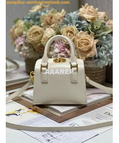 Replica Dior Small Boston Bag Box Calfskin M8671U Latte