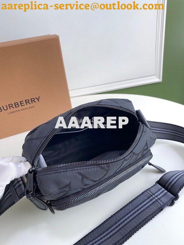 Replica Burberry Monogram Recycled Polyester Crossbody Bag 80299891 Bl 8