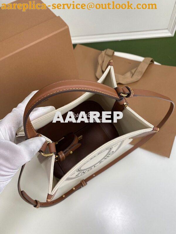 Replica Burberry Small Canvas Peggy Bucket Bag 80229491 6