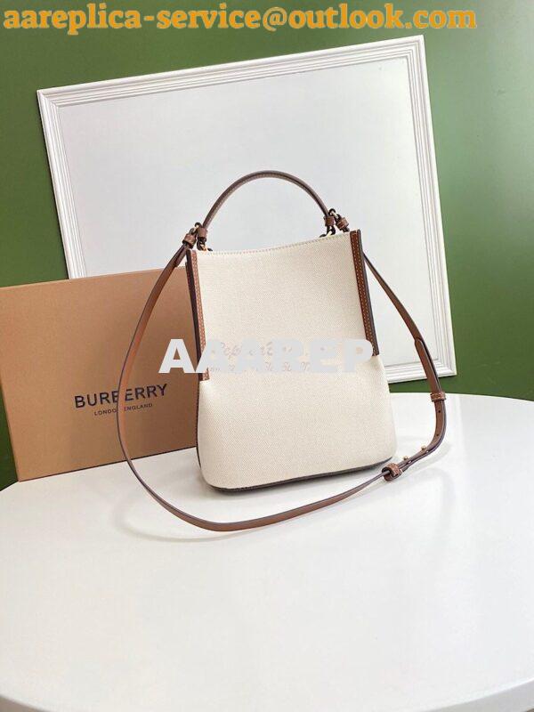 Replica Burberry Small Canvas Peggy Bucket Bag 80229491 12