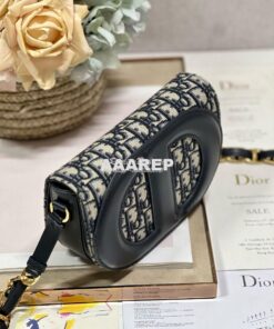 Replica Dior CD Signature Bag With Strap CD-Embossed Box Calfskin M928 2