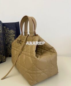 Replica Dior Large Toujours Bag in Macrocannage Calfskin M2820O Tan 2