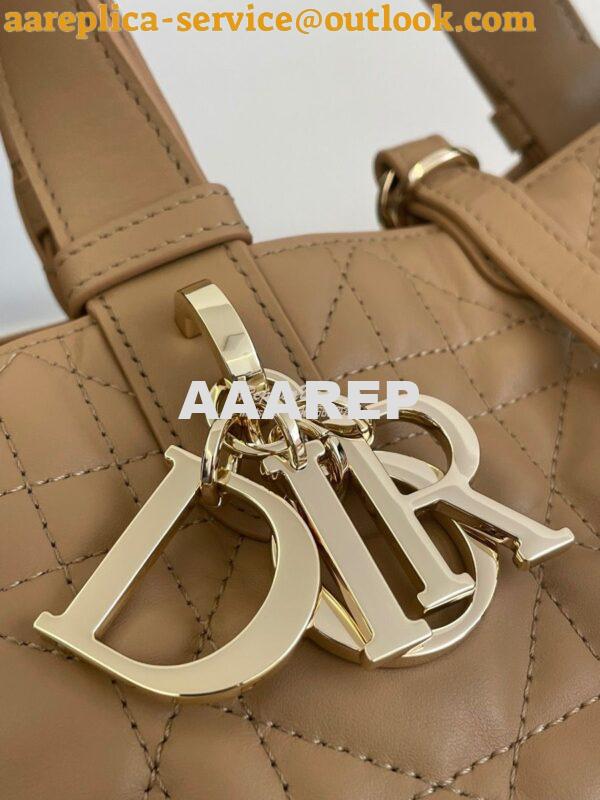 Replica Dior Small Toujours Bag in Macrocannage Calfskin M2822O Tan 2