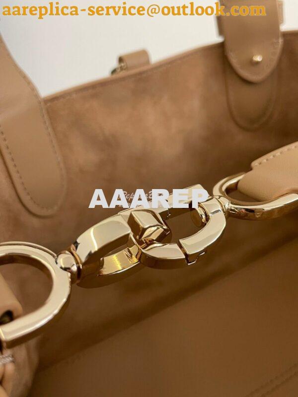 Replica Dior Small Toujours Bag in Macrocannage Calfskin M2822O Tan 4