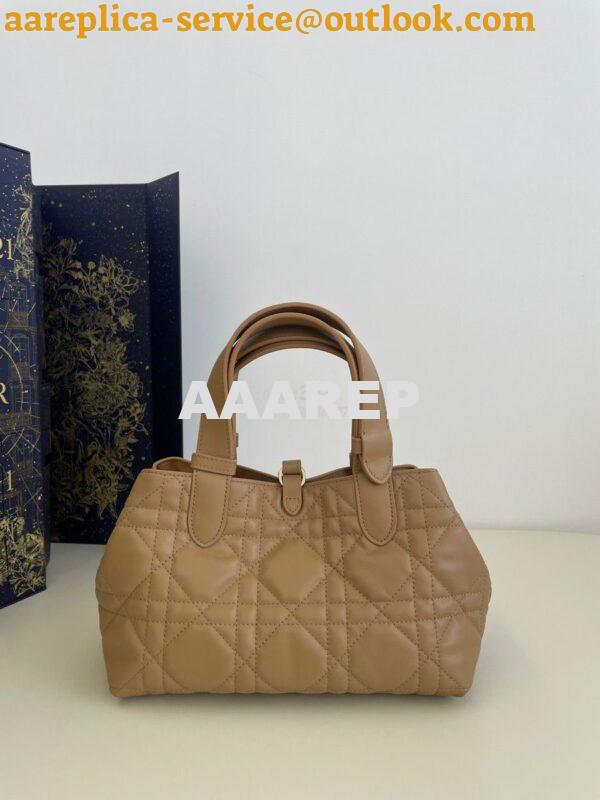 Replica Dior Small Toujours Bag in Macrocannage Calfskin M2822O Tan 8