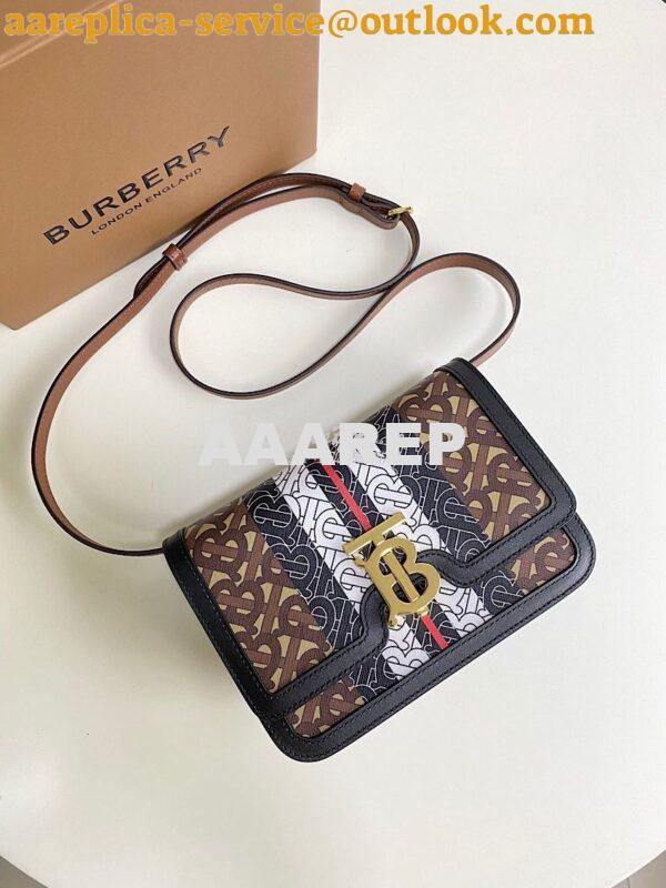 Replica Burberry Monogram Stripe E-canvas TB Bag 80103351 3