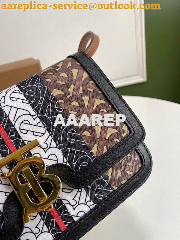 Replica Burberry Monogram Stripe E-canvas TB Bag 80103351 4