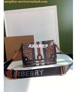 Replica Burberry Monogram Stripe E-canvas Note Crossbody Bag 80264321