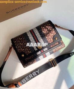 Replica Burberry Monogram Stripe E-canvas Note Crossbody Bag 80264321 2