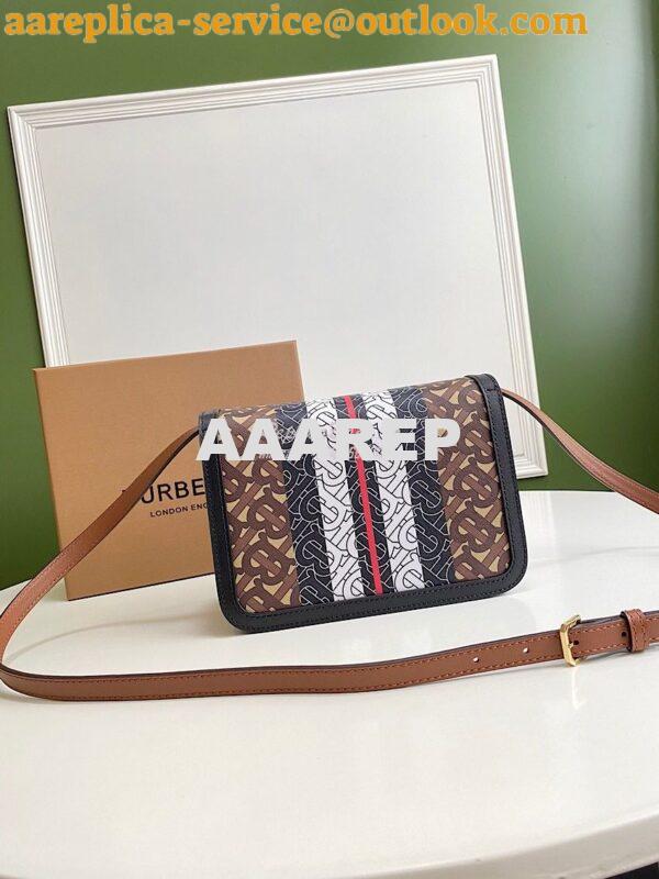 Replica Burberry Monogram Stripe E-canvas TB Bag 80103351 12