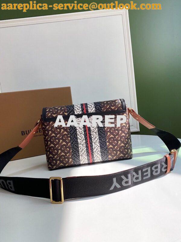 Replica Burberry Monogram Stripe E-canvas Note Crossbody Bag 80264321 4