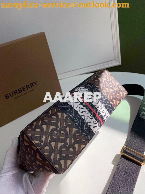 Replica Burberry Monogram Stripe E-canvas Note Crossbody Bag 80264321 5