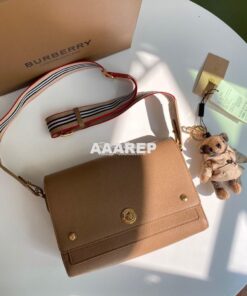 Replica Burberry Grainy Leather Note Crossbody Bag 80174621 Camel 2