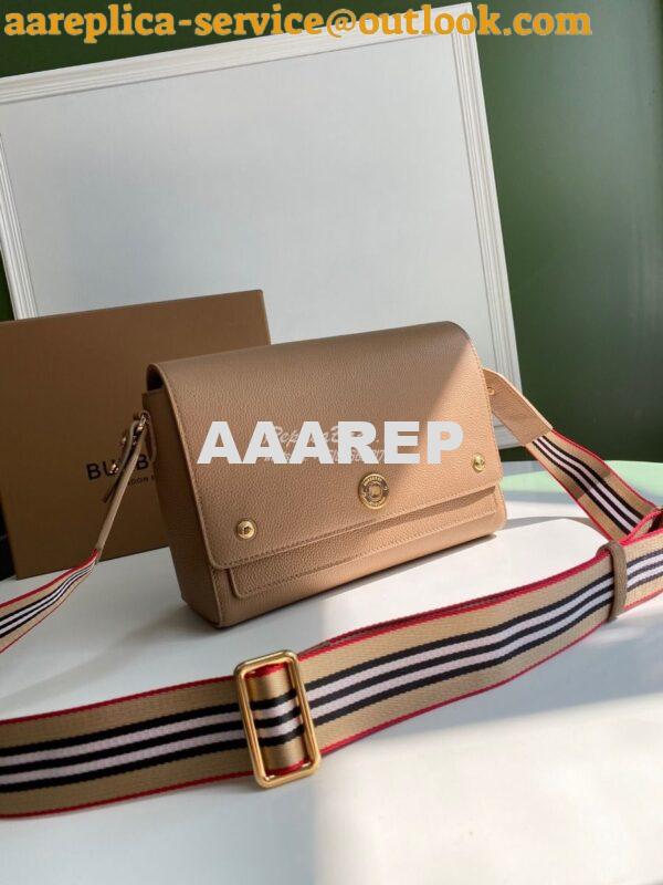 Replica Burberry Grainy Leather Note Crossbody Bag 80174621 Camel 3