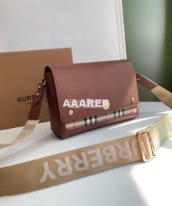 Replica Burberry Leather and Vintage Check Note Crossbody Bag 80211111 2