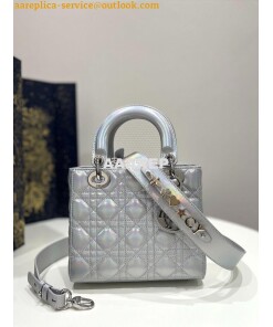 Replica Dior My ABCdior Lady Dior Bag M0538 Silver-Tone Iridescent and