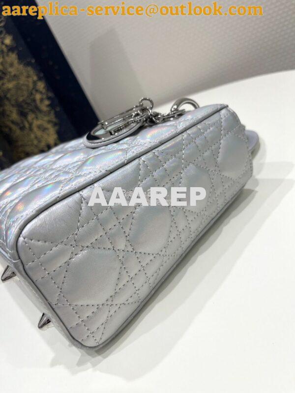 Replica Dior My ABCdior Lady Dior Bag M0538 Silver-Tone Iridescent and 2