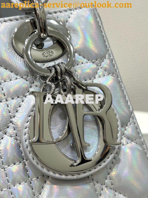 Replica Dior My ABCdior Lady Dior Bag M0538 Silver-Tone Iridescent and 3