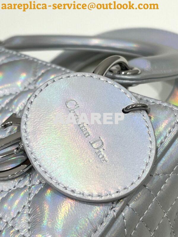 Replica Dior My ABCdior Lady Dior Bag M0538 Silver-Tone Iridescent and 4