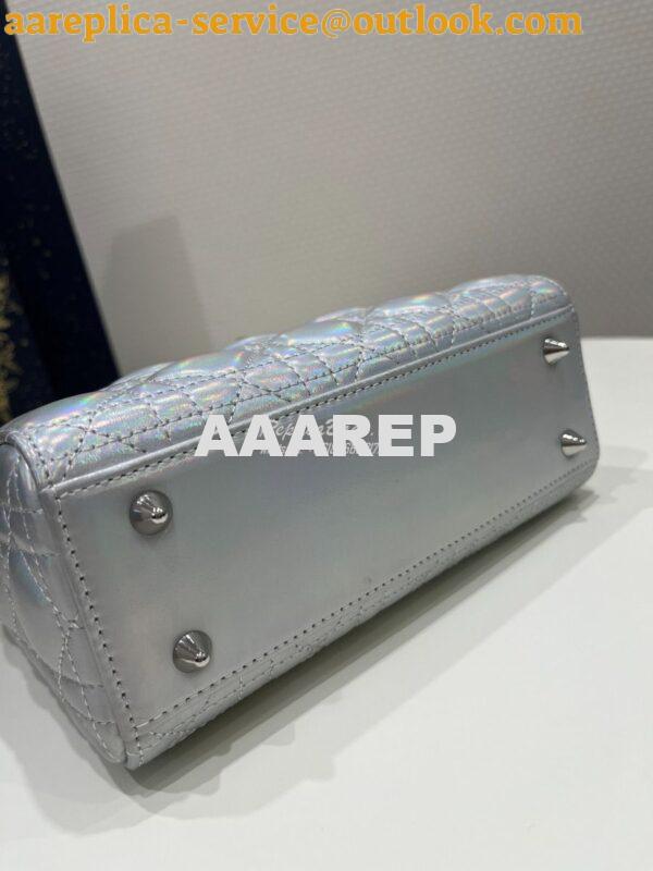 Replica Dior My ABCdior Lady Dior Bag M0538 Silver-Tone Iridescent and 8