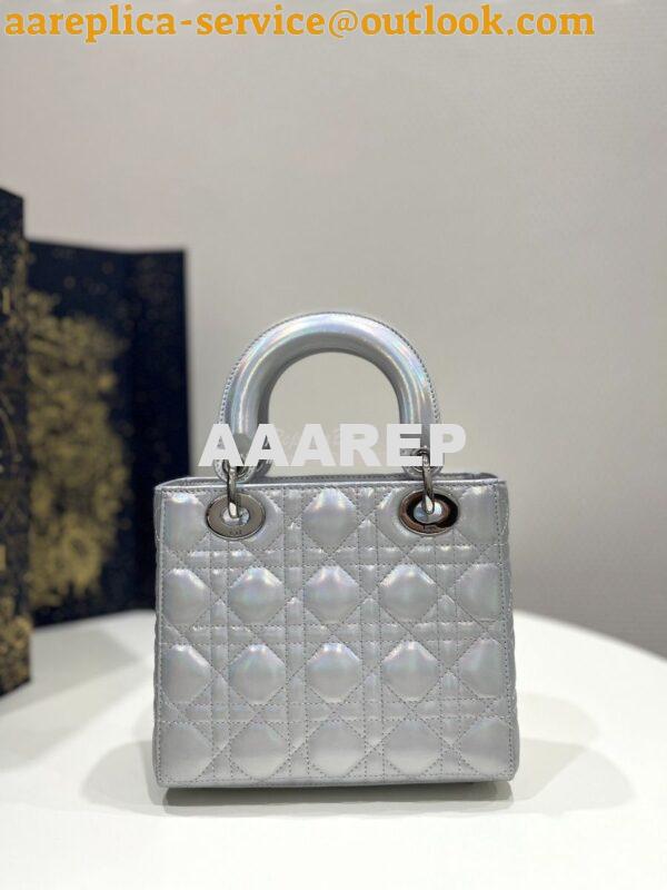 Replica Dior My ABCdior Lady Dior Bag M0538 Silver-Tone Iridescent and 9