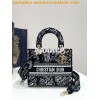 Replica Dior Miss Dior Mini Bag Iridescent Metallic Silver-Tone Cannag 13