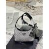 Replica Prada Galleria Satin Mini-bag With Crystals 1BA906 Alabaster P 15