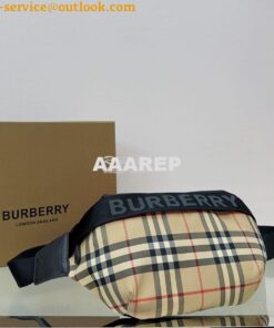 Replica Burberry Medium Logo Detail Bum Bag 80101441 Checked 2