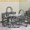 Replica Dior Mini Book Tote S5475 White Multicolor D-Lace Embroidery w 13