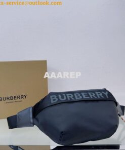 Replica Burberry Medium Logo Detail Bum Bag 80101441 Black 2