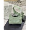 Replica Prada Leather Triangle bag 1BB082 Green 13