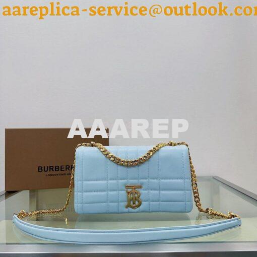 Replica Burberry Small Lola Bag Lambskin 80704951 Pale Blue 4