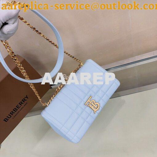 Replica Burberry Small Lola Bag Lambskin 80704951 Pale Blue 6