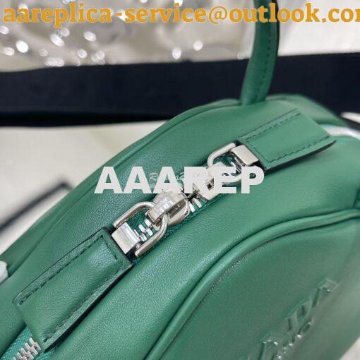 Replica Prada Leather Triangle bag 1BB082 Green 9