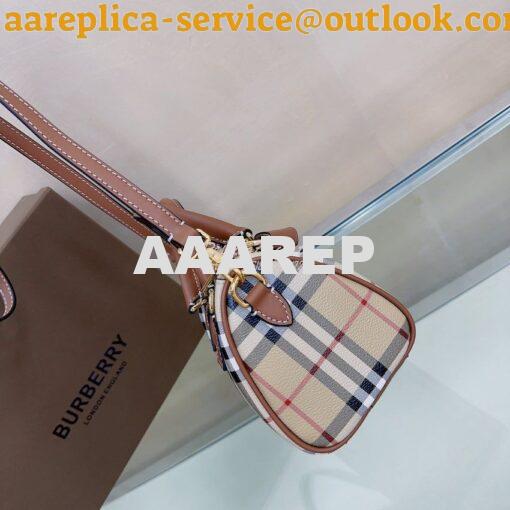 Replica Burberry Check Mini Bowling Bag Archive Beige 80534961 7