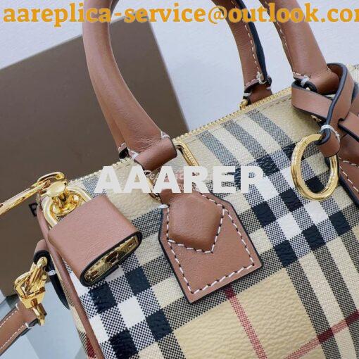 Replica Burberry Check Mini Bowling Bag Archive Beige 80534961 9