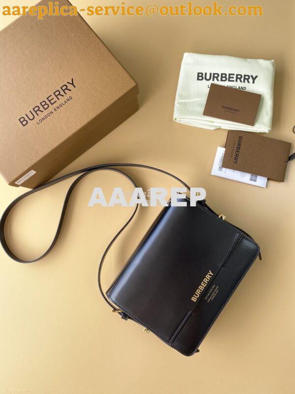 Replica Burberry Small Leather Grace Bag 595155 Black 2