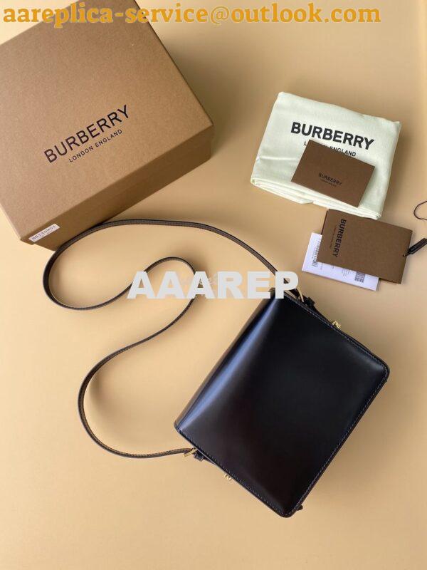 Replica Burberry Small Leather Grace Bag 595155 Black 9