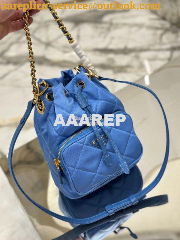 Replica Prada Re-Edition 1995 Chaîne Re-Nylon shoulder bag 1BH038 Blue 2