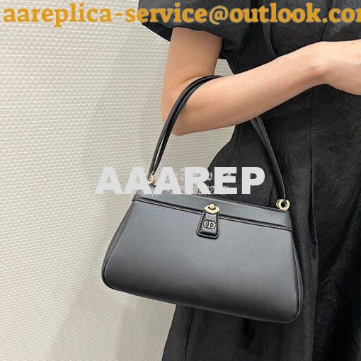 Replica Dior Medium Key Bag Black Box Calfskin M1843 10