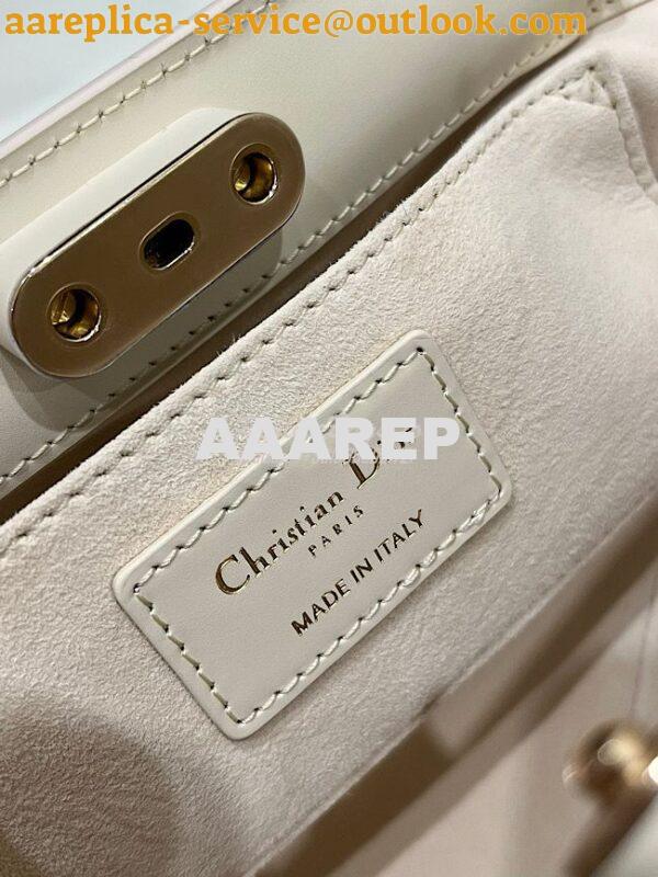 Replica Dior Small Key Bag Dusty Ivory Box Calfskin M1844 7