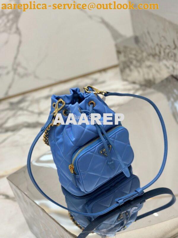 Replica Prada Re-Edition 1995 Chaîne Re-Nylon shoulder bag 1BH038 Blue 3