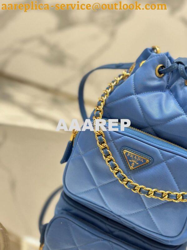 Replica Prada Re-Edition 1995 Chaîne Re-Nylon shoulder bag 1BH038 Blue 4