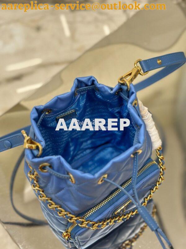 Replica Prada Re-Edition 1995 Chaîne Re-Nylon shoulder bag 1BH038 Blue 6