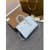 Replica Burberry Frances Mini Croc Effect Leather Tote Bag in grey 11