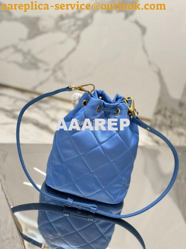 Replica Prada Re-Edition 1995 Chaîne Re-Nylon shoulder bag 1BH038 Blue 9