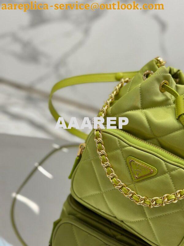 Replica Prada Re-Edition 1995 Chaîne Re-Nylon shoulder bag 1BH038 Kiwi 4